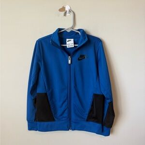 Nike Royal Blue & black logo Jacket size 5-6 boys